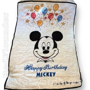 Vintage Disney Mickey Mouse 56” x 72”  Blanket - Biederlack USA